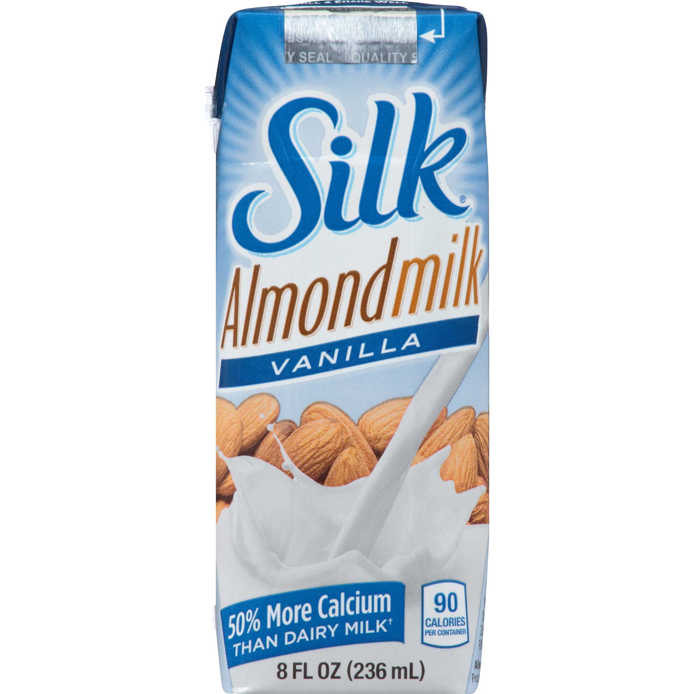 Silk Vanilla Pure Almond Milk, 8 Ounce -- 18 per case.