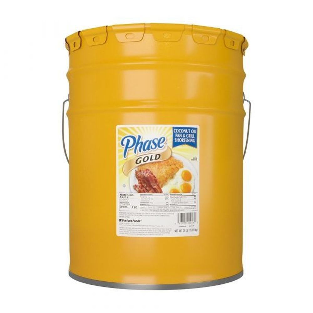 Ventura Phase Gold Premium Pan and Grill Shortening Coconut Oil , 35 Pound