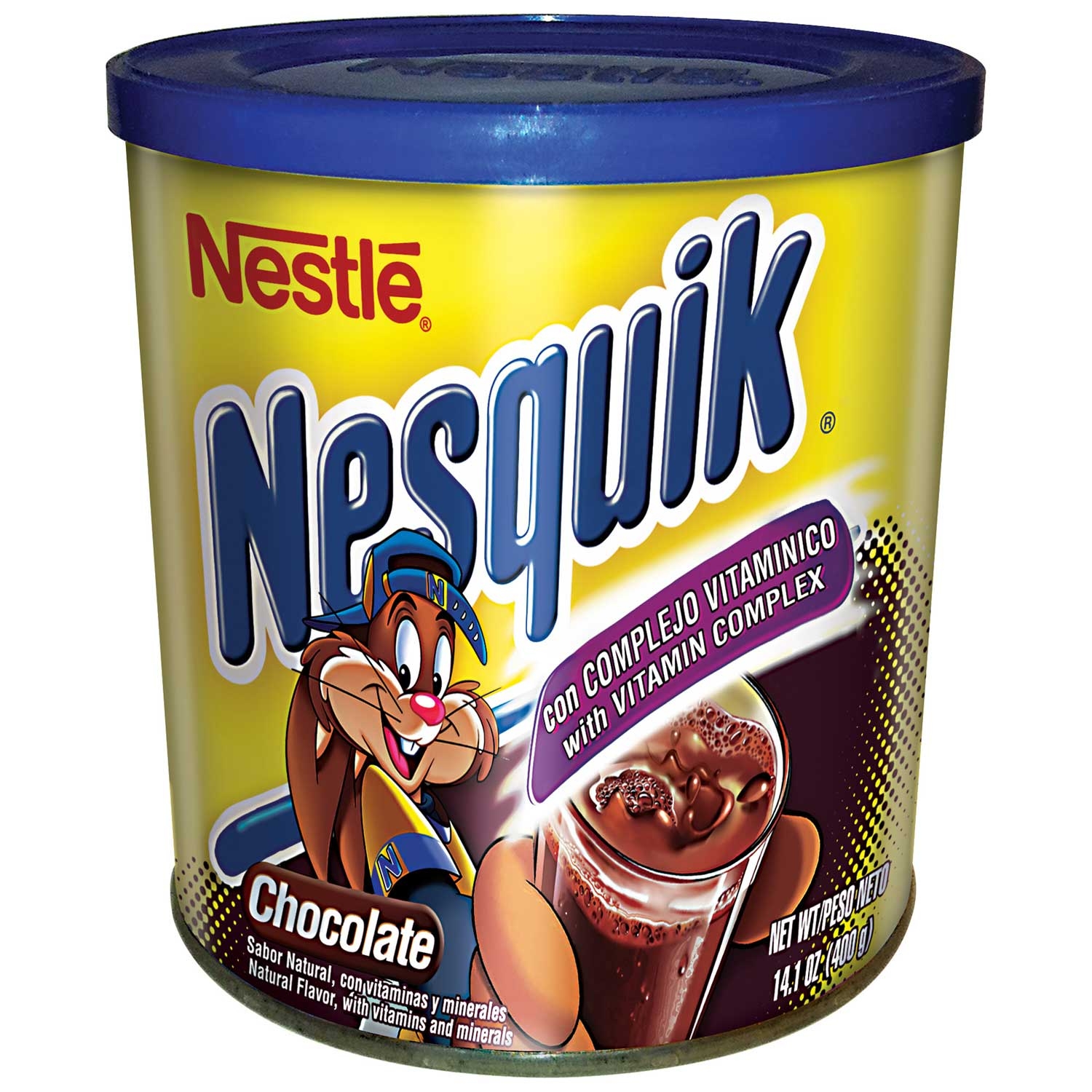 Nesquik Chocolate Flavored Powder, 14.1 Ounce Canister -- 12 per case.
