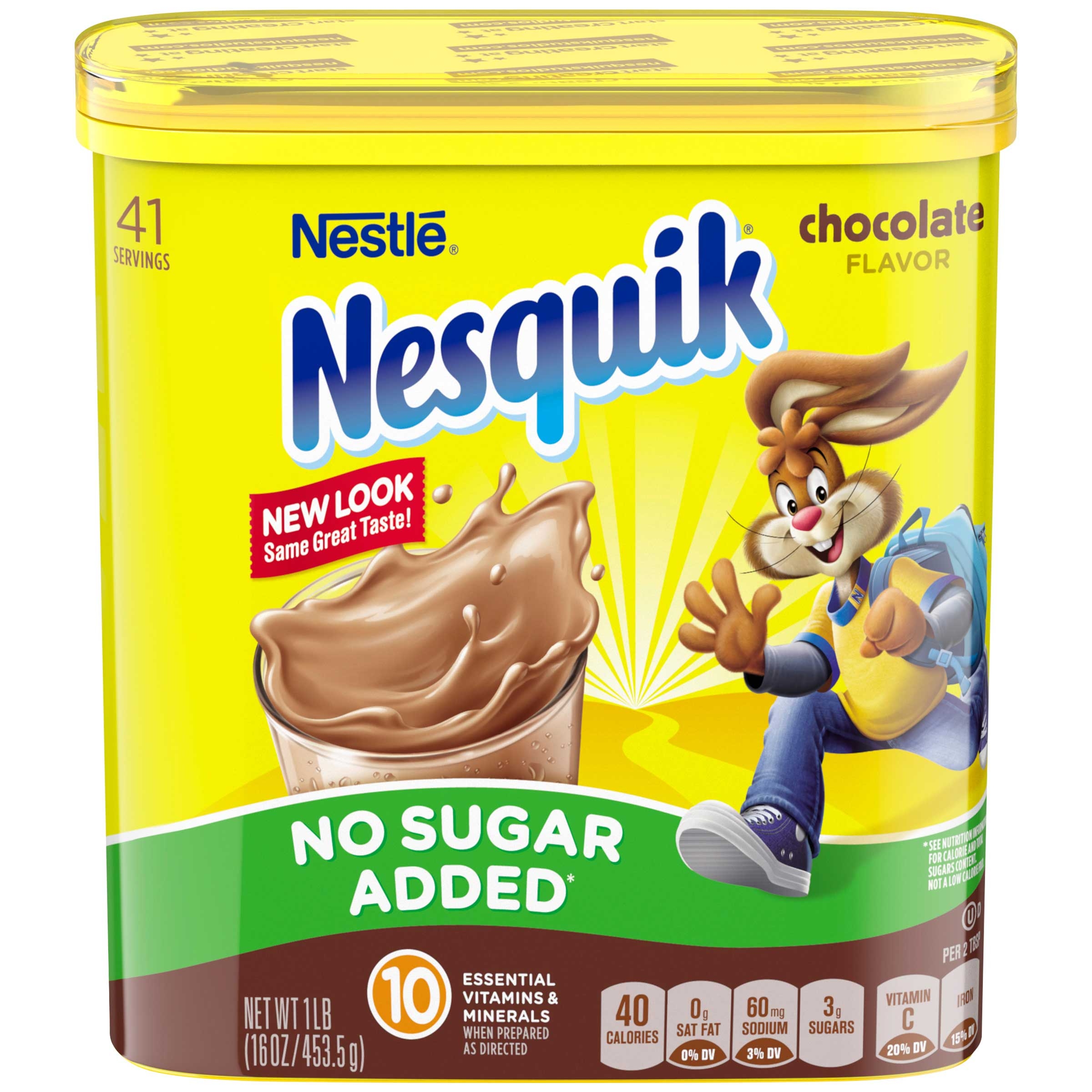 Nesquik Chocolate Powder Beverage Mix, 16 Ounce -- 6 per case.