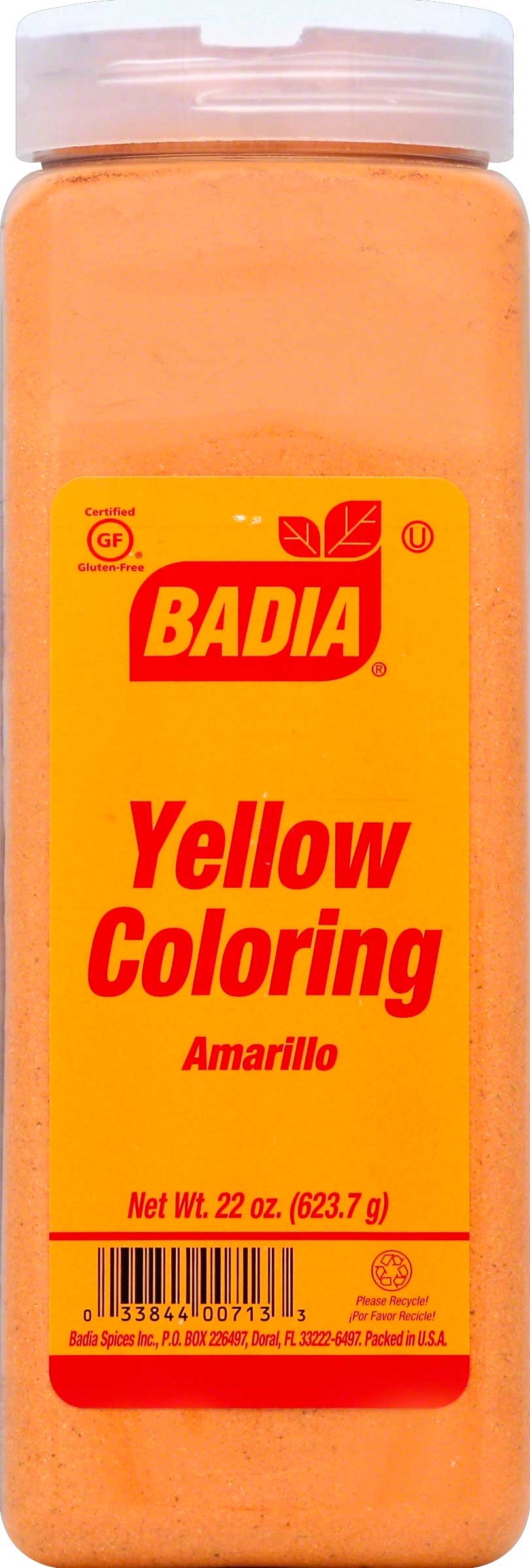 Badia Yellow Coloring Food Powder, 22 Ounce -- 6 per case