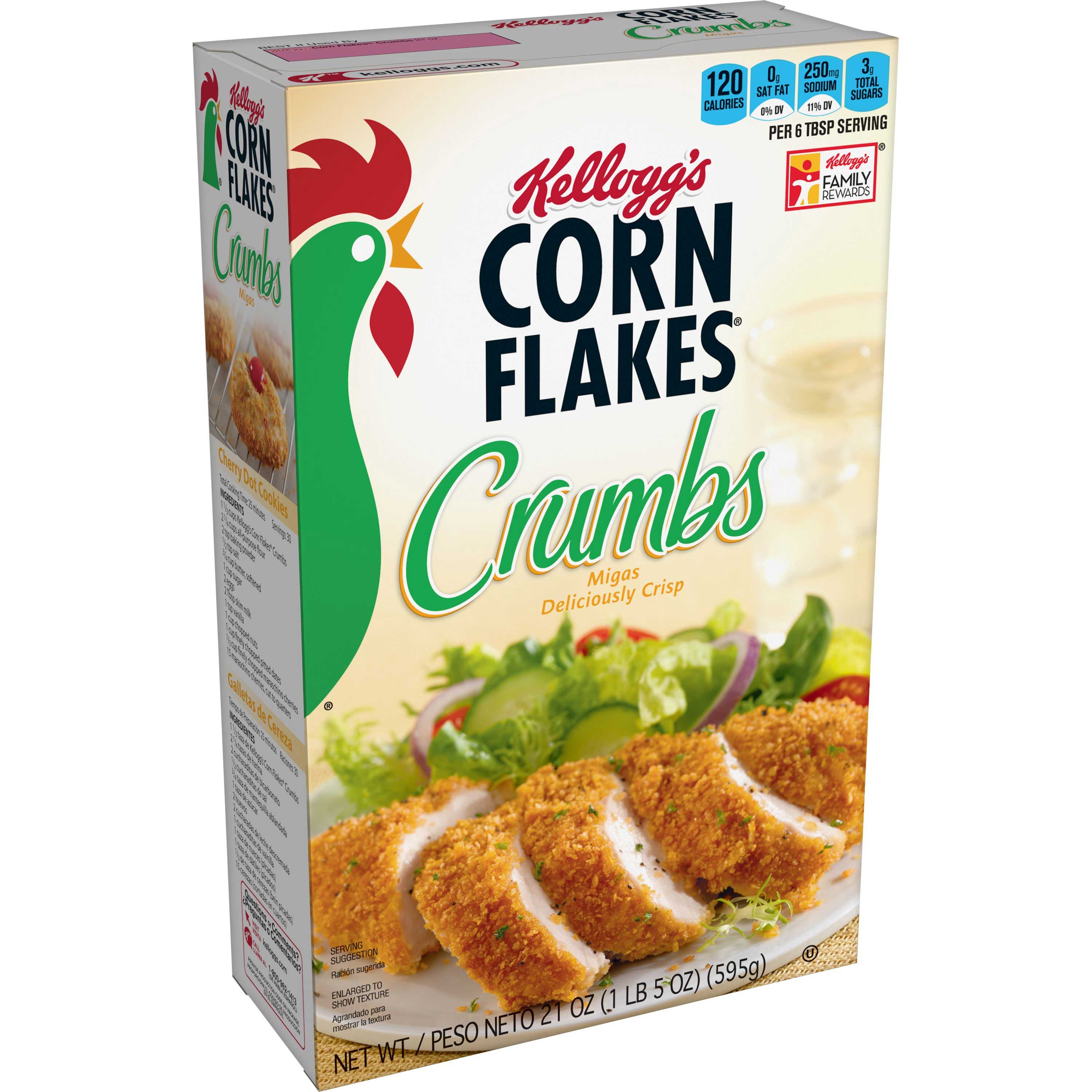 Kelloggs Corn Flakes Crumbs, 21 Ounce -- 12 per case