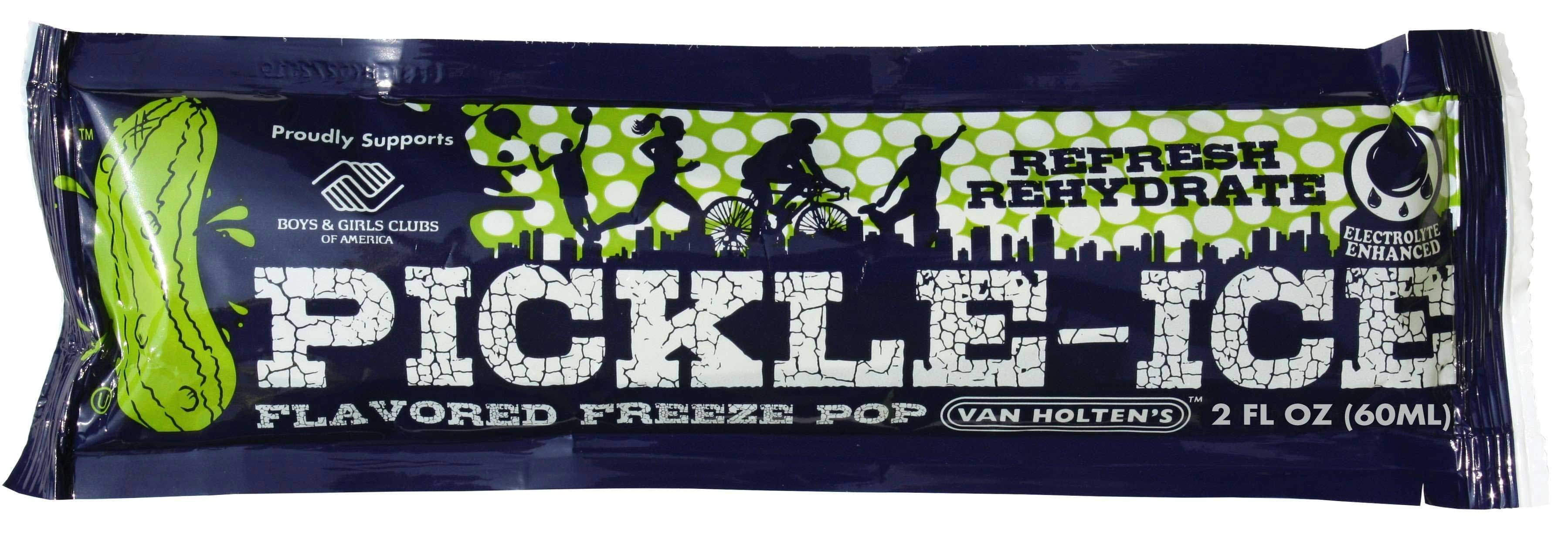 Van Holtens Pickle Ice Flavored Freeze Pop with Added Electrolytes -- 24 per case