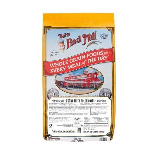 Bobs Red Mill Extra Thick Rolled Oats, 25 Pound