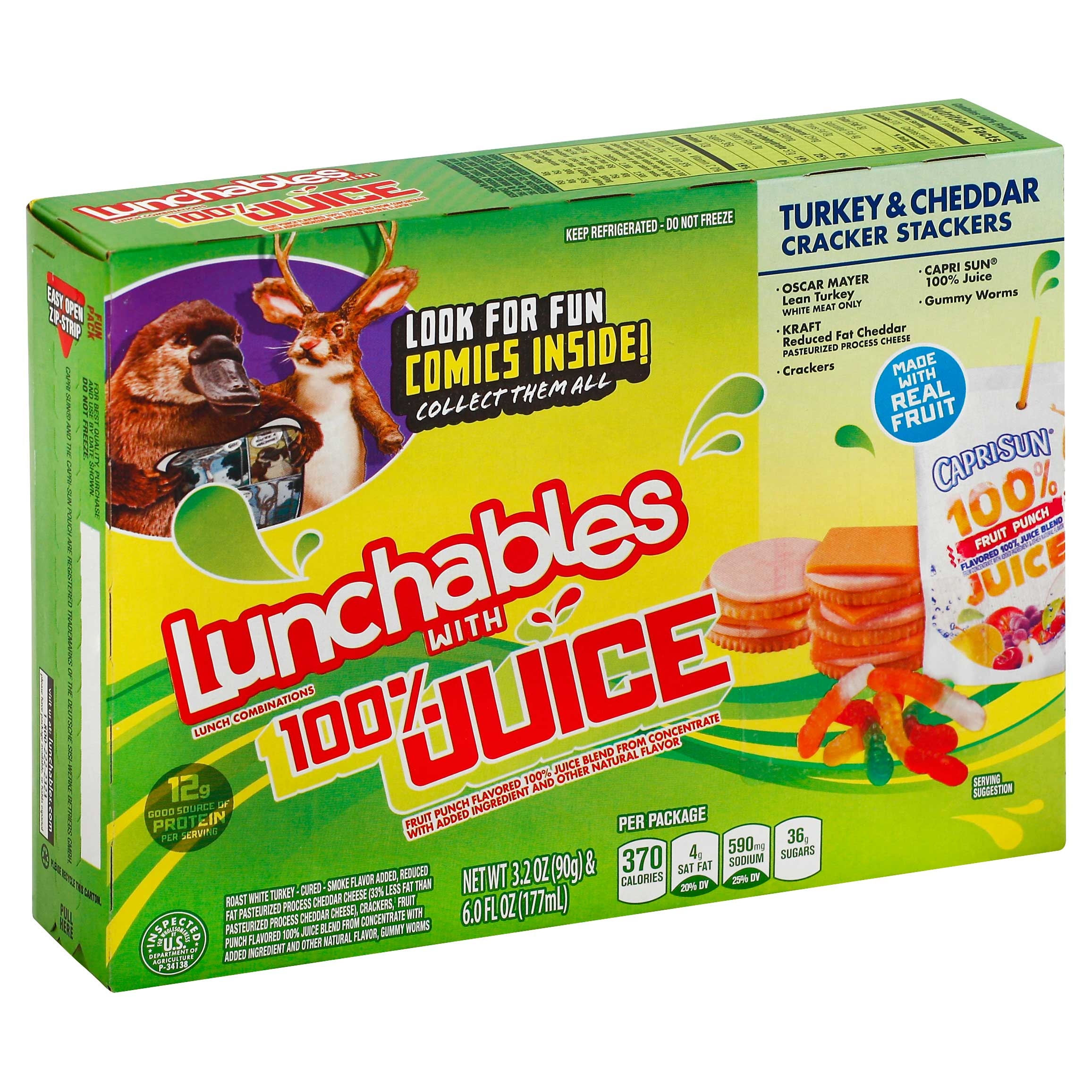 Lunchable Turkey and Cheddar Cracker Stackers Lunch Combination, 0.575 Pound -- 8 per case.
