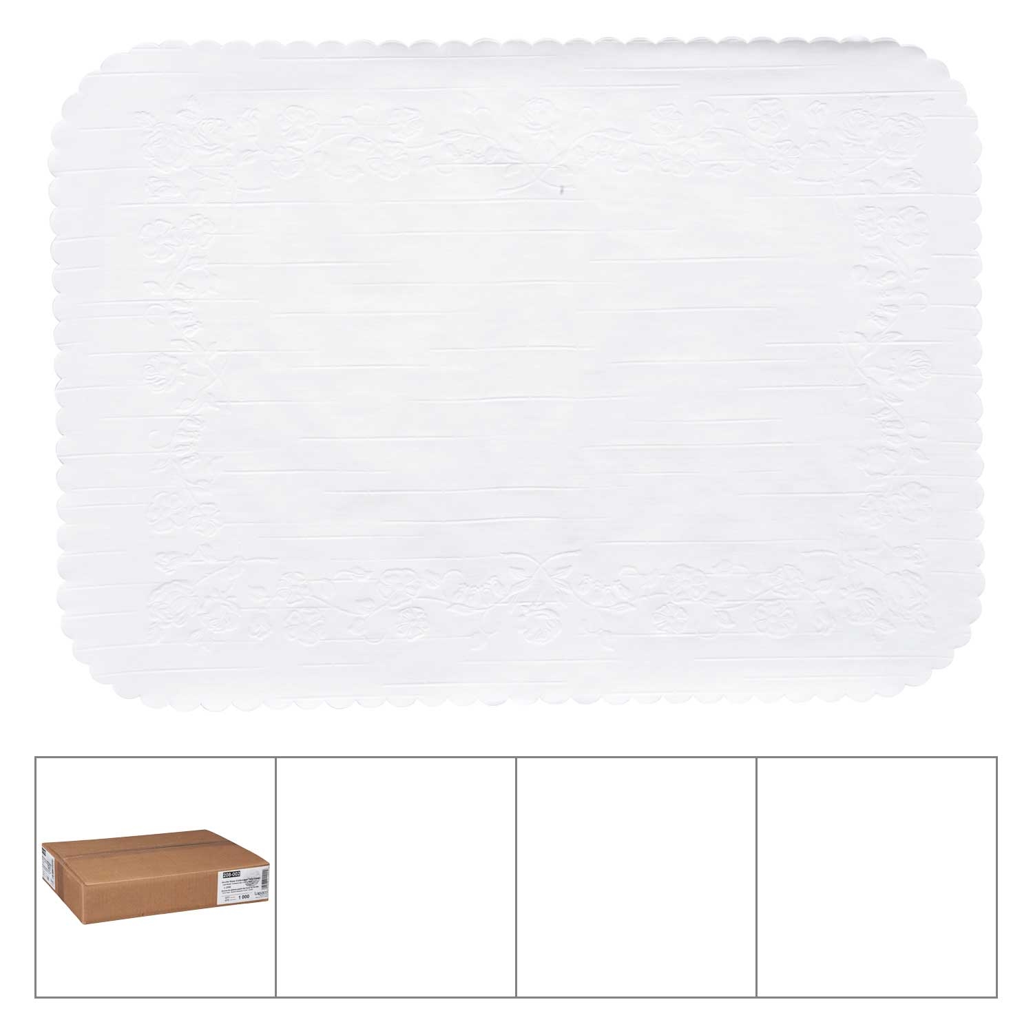 Lapaco Seville Rose Light Bond Scalloped Edge Traycover, 12 3/4 x 16 3/5 inch