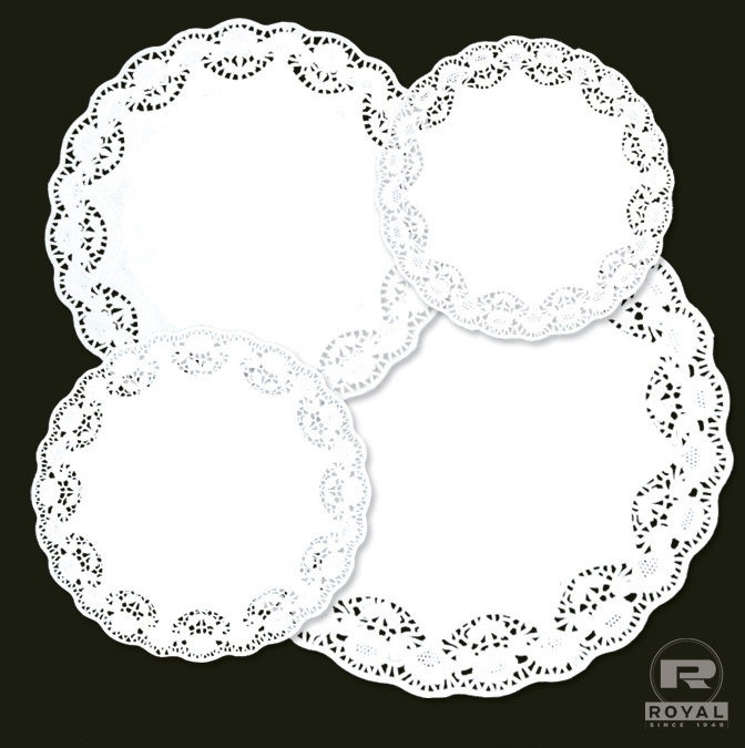 Royal Lace Doilie, 5 inch -- 10000 per case.