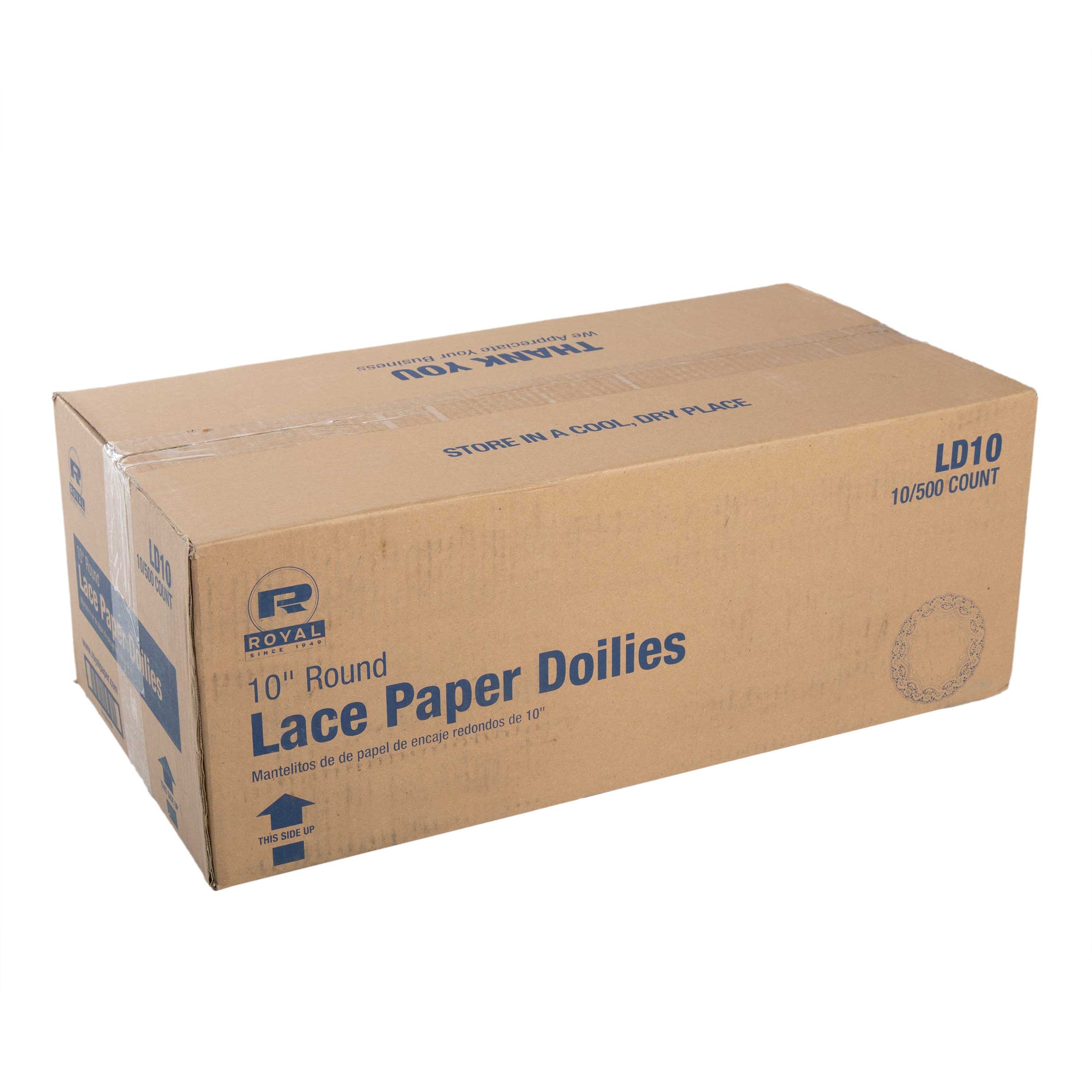 Royal Lace Doilie, 10 inch -- 5000 per case.