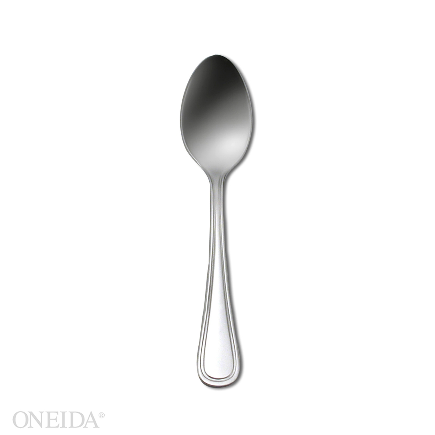 Oneida New Rim Silverplated AD Coffee Spoon -- 12 per case.
