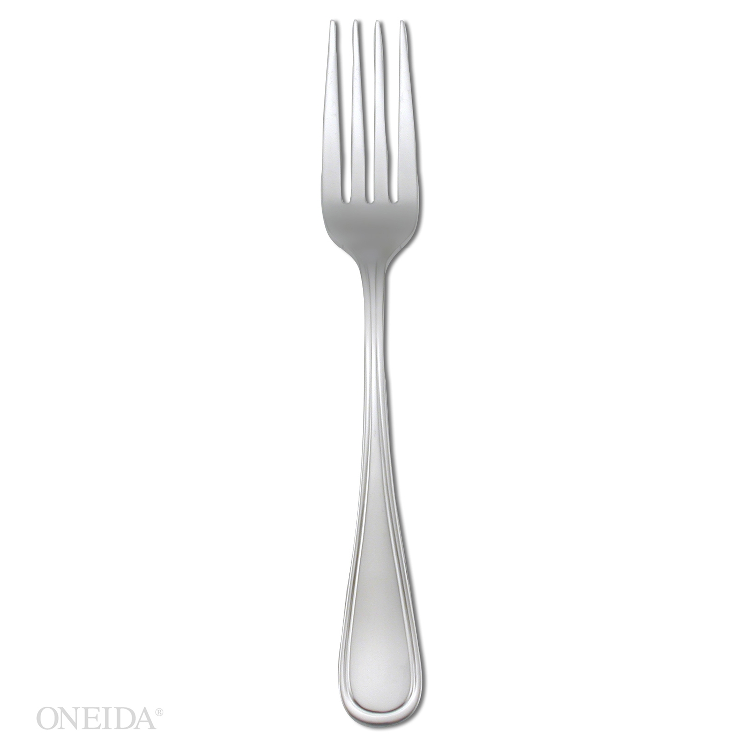 Oneida New Rim Silverplated European Size Table Fork -- 12 per case.