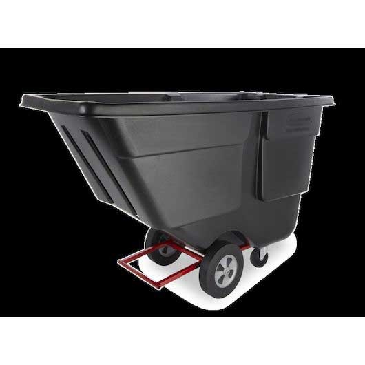 Rubbermaid Black Utility Tilt Truck, 1 Cubic Yard