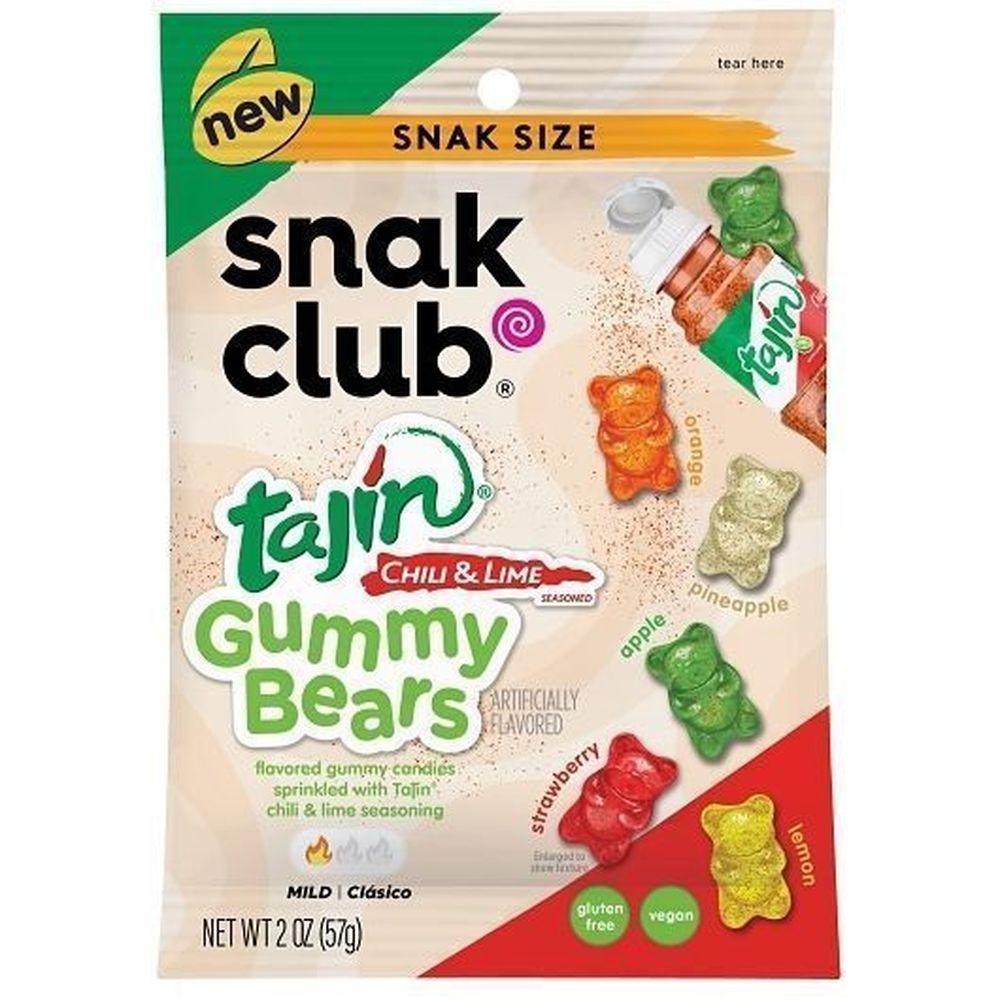Snak Club Tajin Gummy Bears, 2 Ounce -- 12 per case