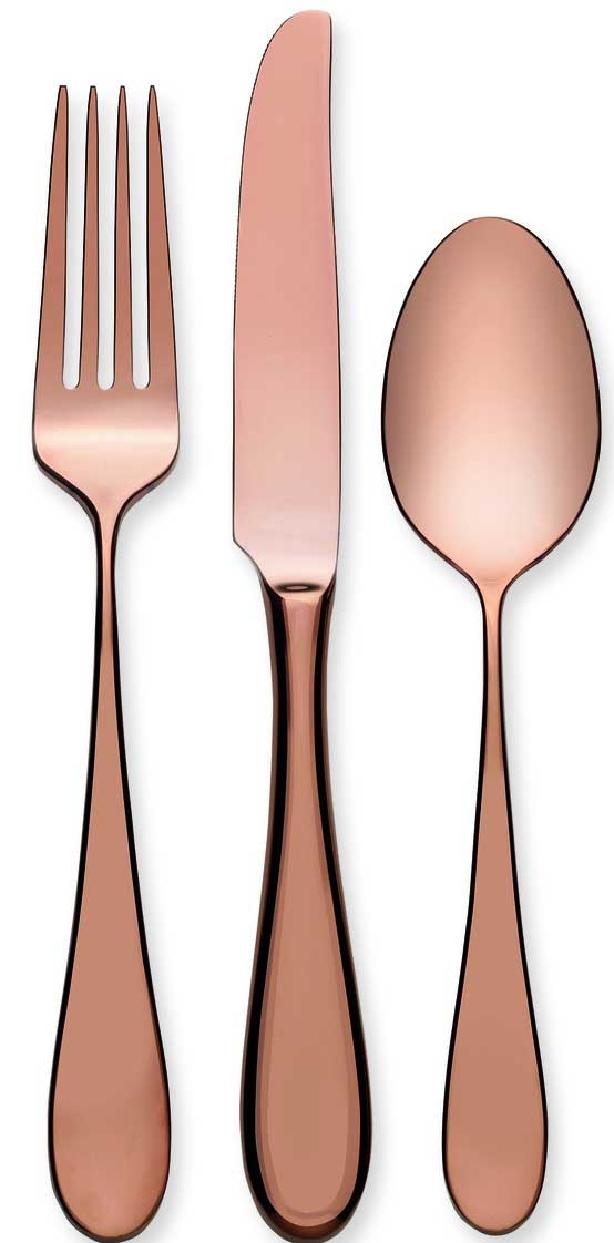 World Tableware Santa Cruz Copper Teaspoon, 6 7/8 inch -- 12 per case.