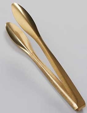 American Metalcraft Vintage Gold Hammered Serving Tong, 11 3/4 inch Length