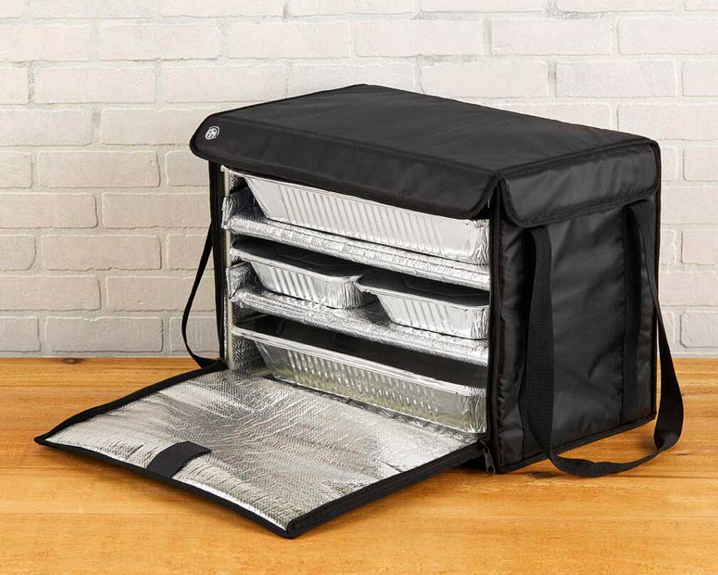 American Metalcraft Deluxe Plastic Frame Catering Delivery Bag, 22 inch Length x 13 inch Width x 16 inch Height