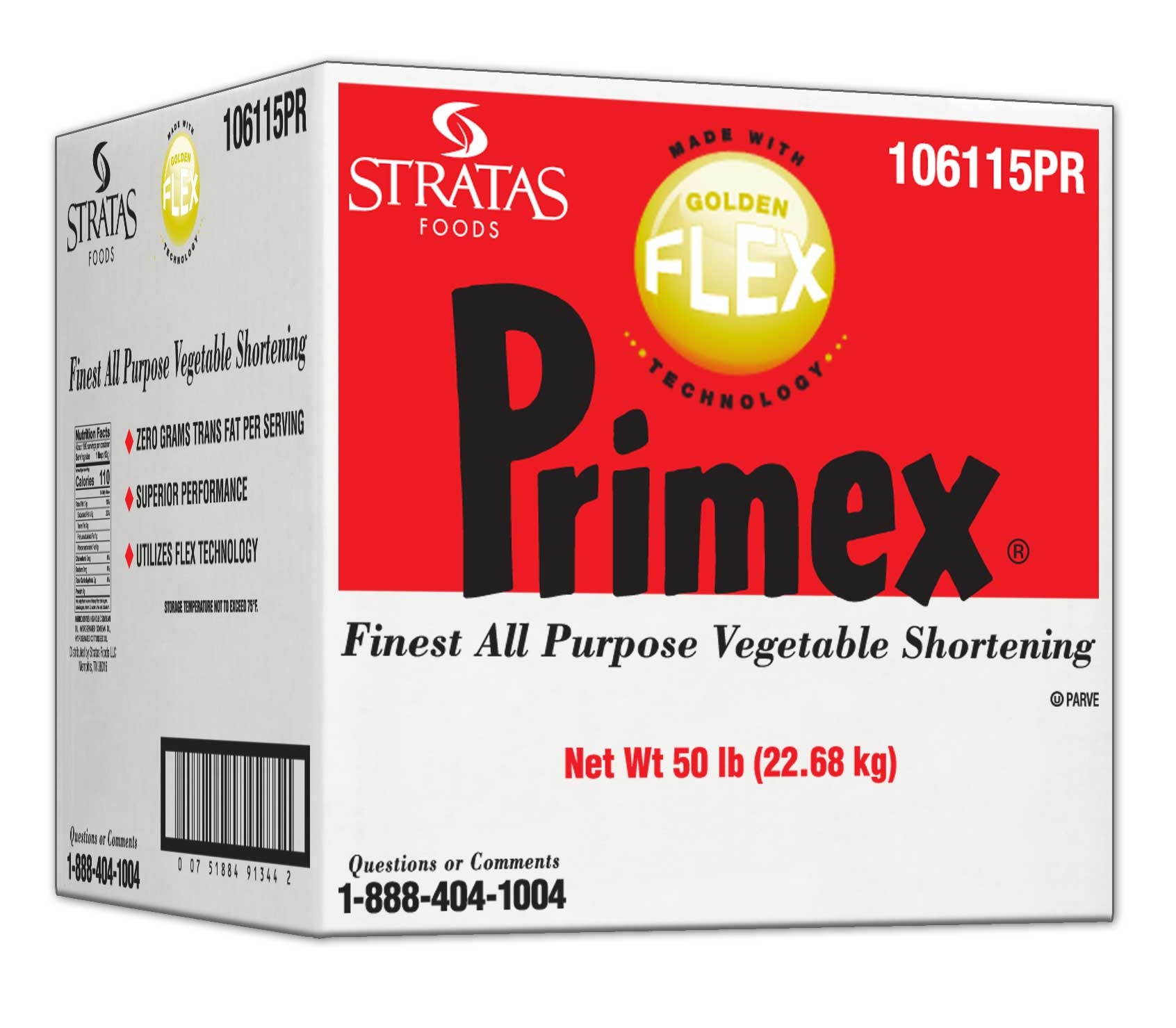 Primex Golden Flex All Purpose Vegetable Shortening, 50 Pound.