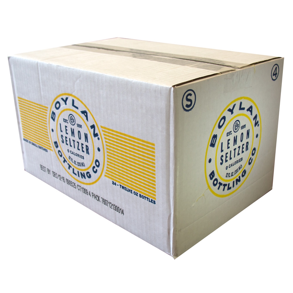 Boylan Bottling Co Lemon Seltzer, 12 Ounce -- 24 per case.