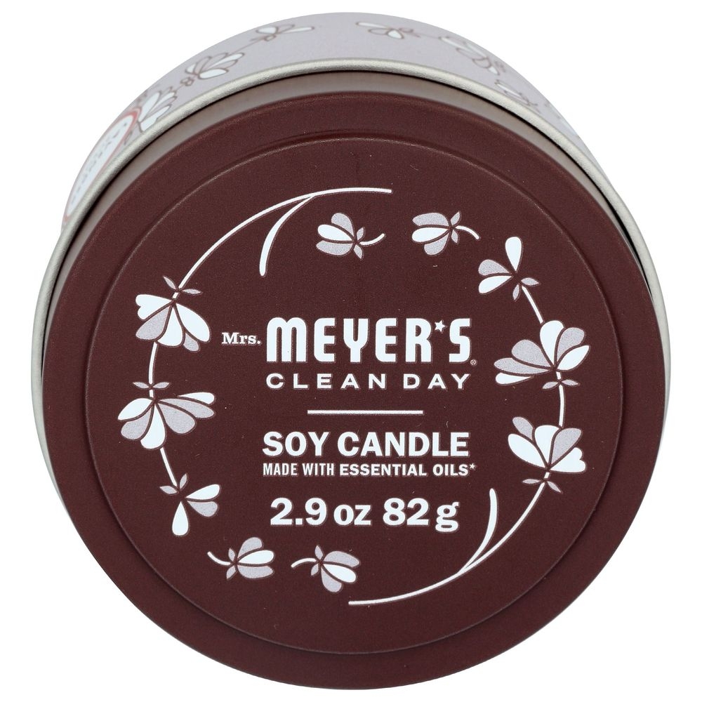 Mrs Meyers White Lavender Soy Candle, 2.9 Ounce Tin -- 8 per case