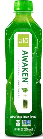 Alo Awaken Wheatgrass Aloe Vera Juice Drink, 16.9 Fluid Ounce -- 12 per case