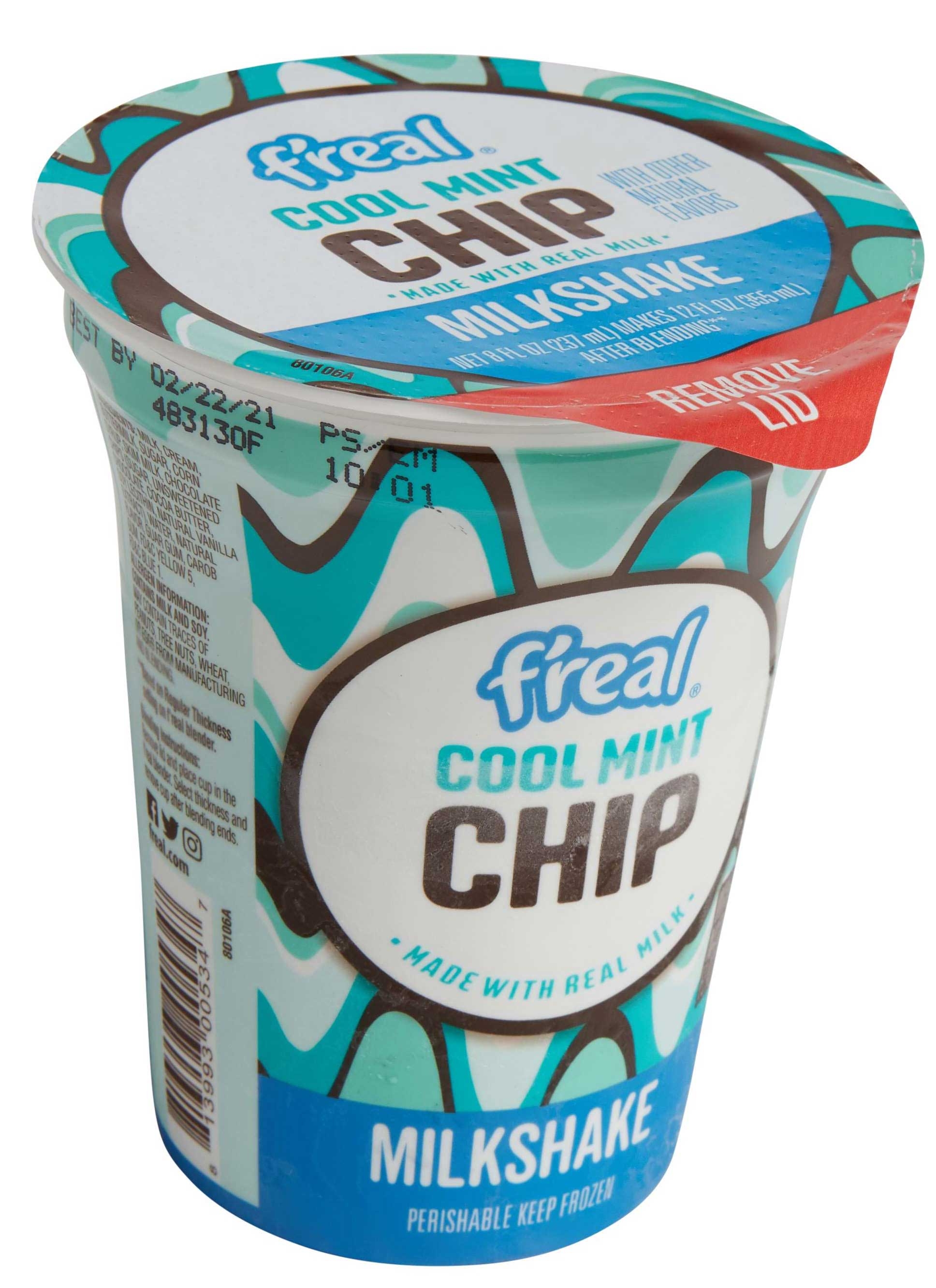 Freal Cool Mint Chip Milkshake, 8 Fluid Ounce -- 12 per case