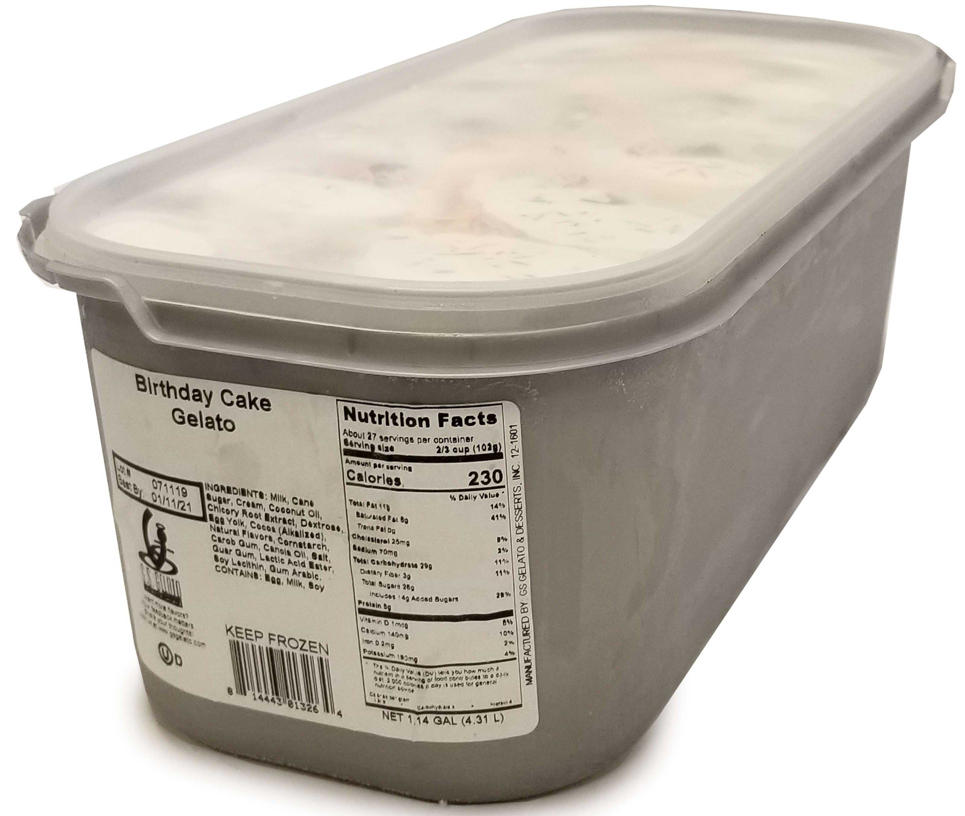 GS Gelato Birthday Cake Gelato, 4.31 Liter