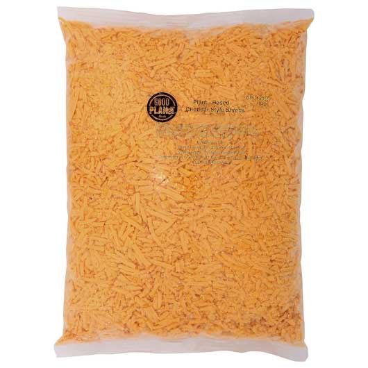 Good Planet Foods Plant Based Cheddar Cheese Shreds, 5 Pound -- 4 per case