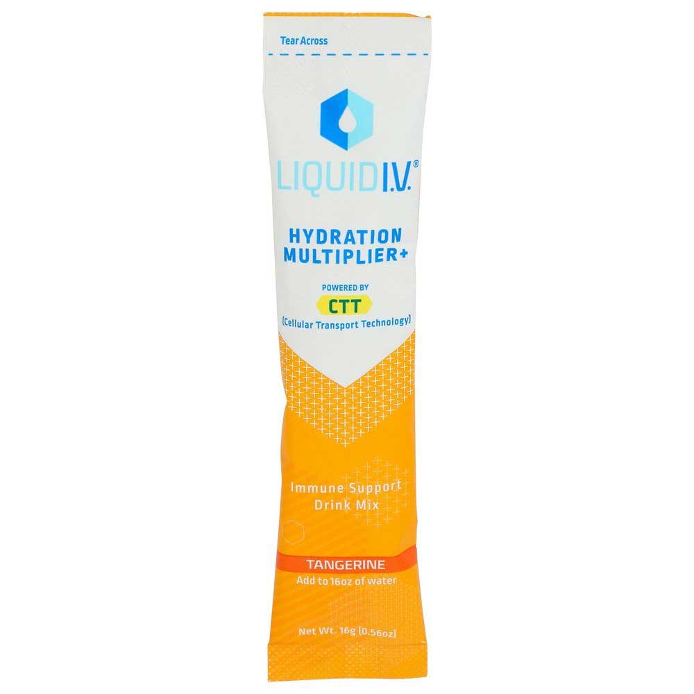 Liquid IV Tangerine Hydration Multiplier Plus Immune Support Drink Mix, 0.56 Ounce -- 8 sticks per case