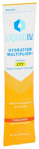 Liquid IV Tangerine Hydration Multiplier Plus Immune Support Drink Mix, .56 Ounce -- 10 per case