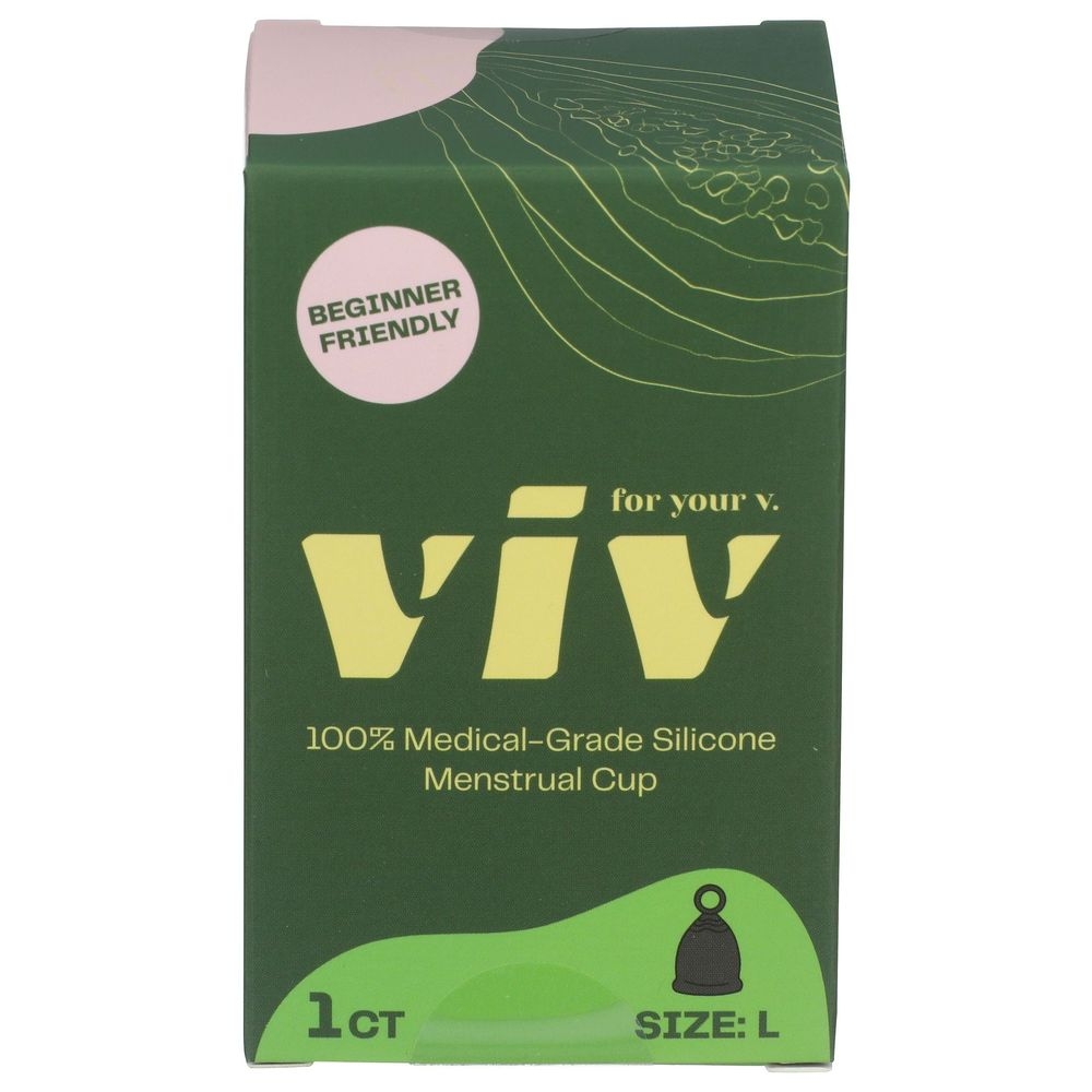 Viv Size Large Menstrual Cup with Beginner Guide