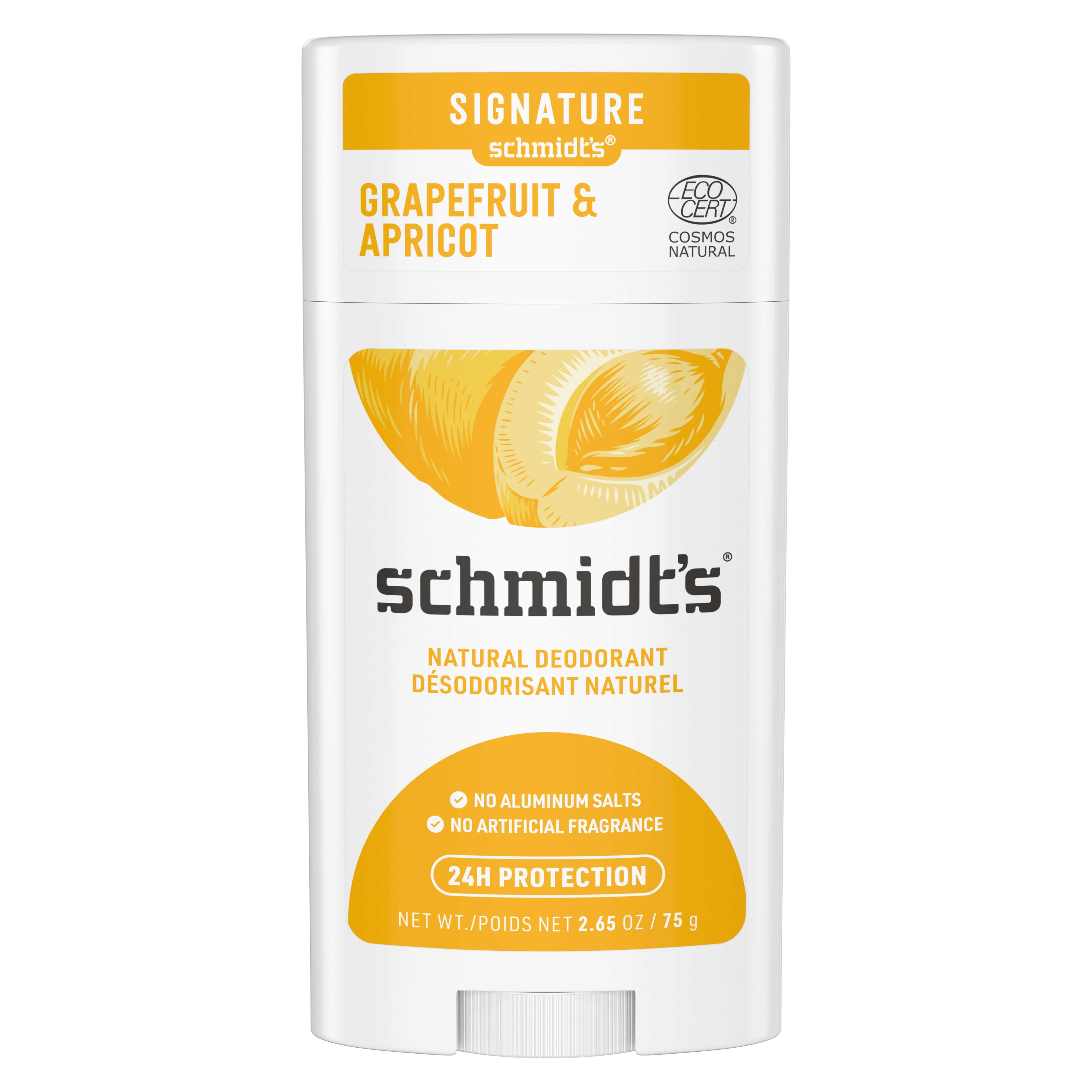 Schmidt's Grapefruit Plus Apricot Deodorant Stick, 2.65 Ounce -- 12 per case