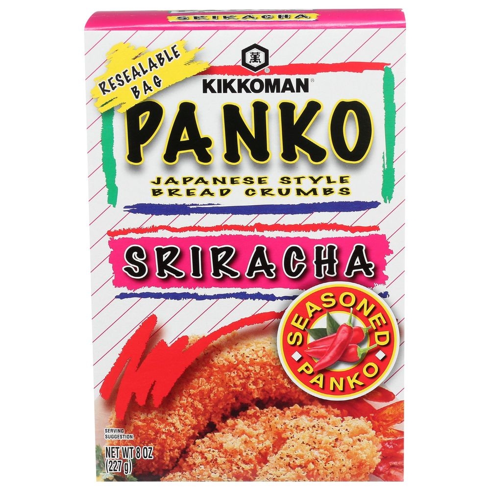 Kikkoman Sriracha Seasoned Panko Bread Crumbs, 8 Ounce -- 6 per case