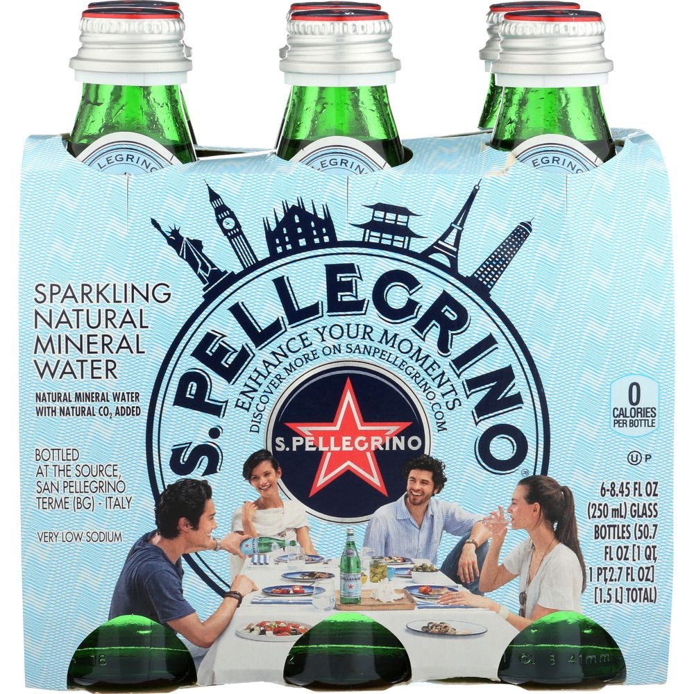 San Pellegrino Sparkling Natural Mineral Water, 50.7 Fluid Ounce -- 4 per case