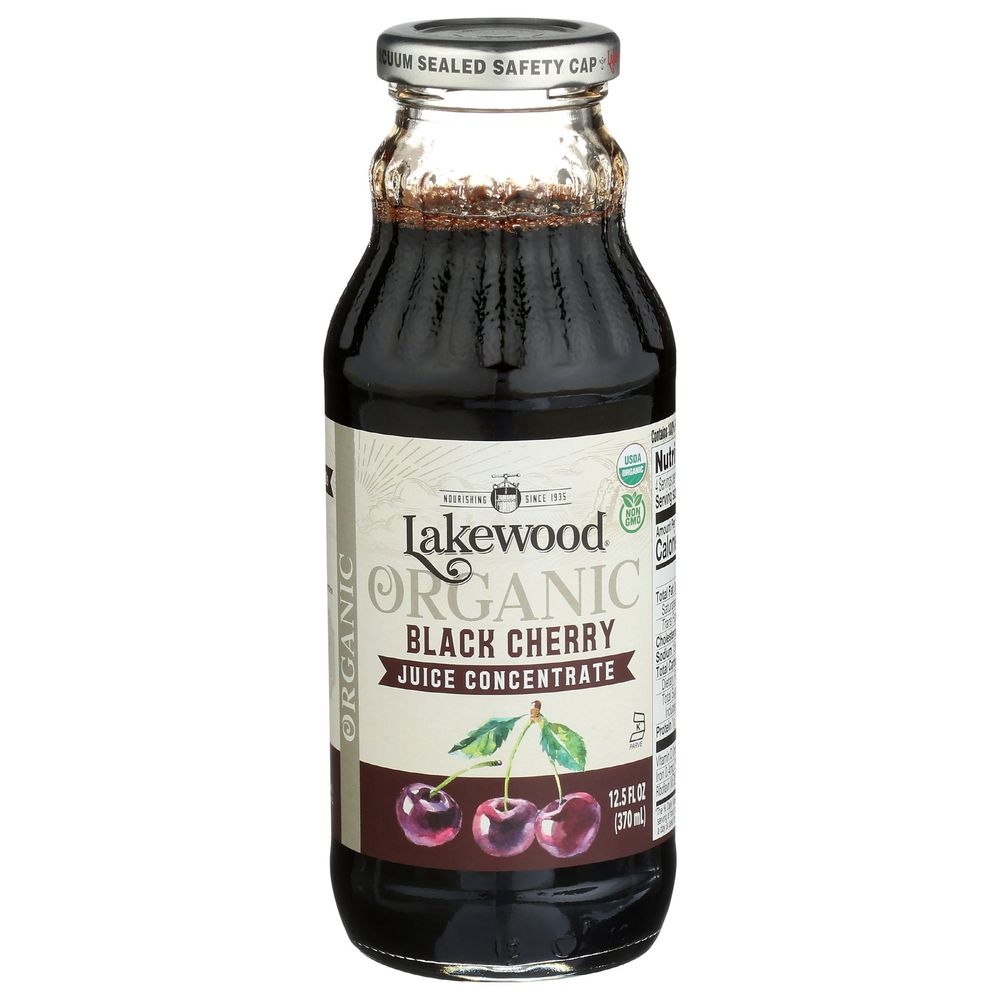 Lakewood Organic Black Cherry Juice Concentrate, 12.5 Fluid Ounce