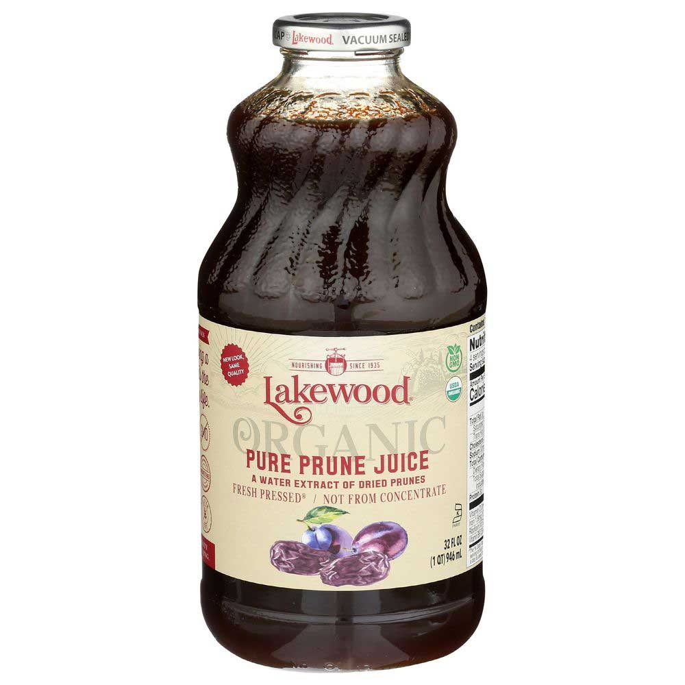 Lakewood Organic Pure Prune Juice, 32 Fluid Ounce -- 6 per case
