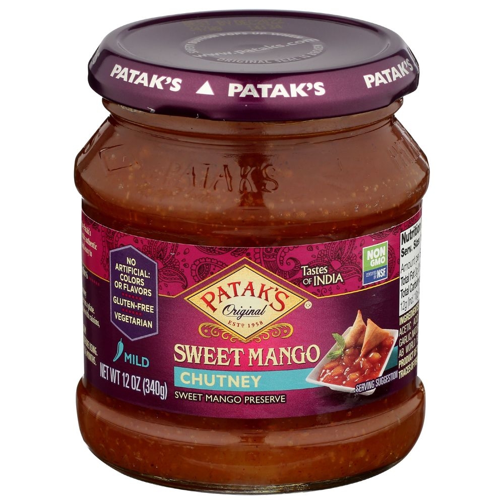 Pataks Mild Sweet Mango Chutney, 12 Ounce -- 6 per case