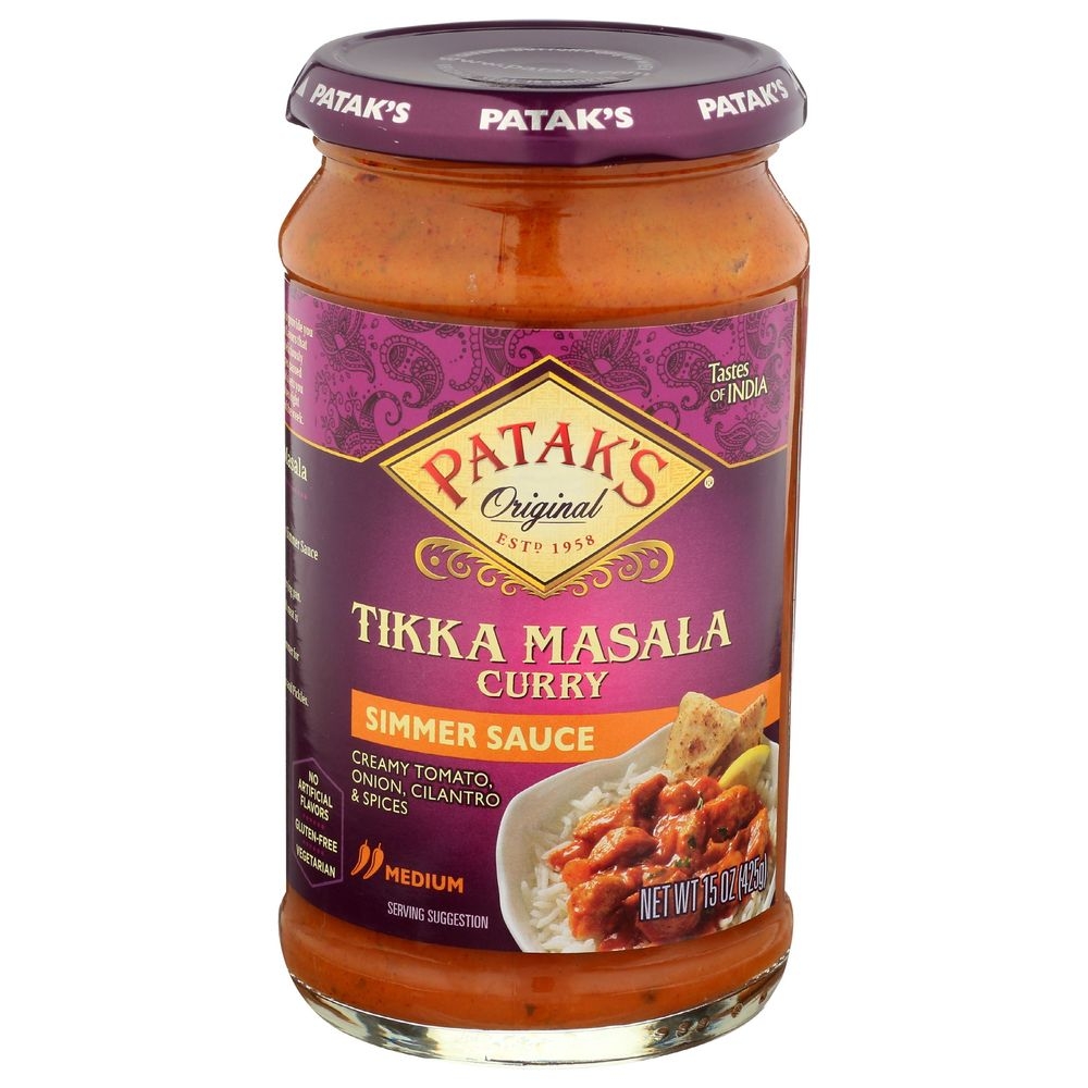 Pataks Medium Tikka Masala Curry Simmer Sauce, 15 Ounce -- 6 per case