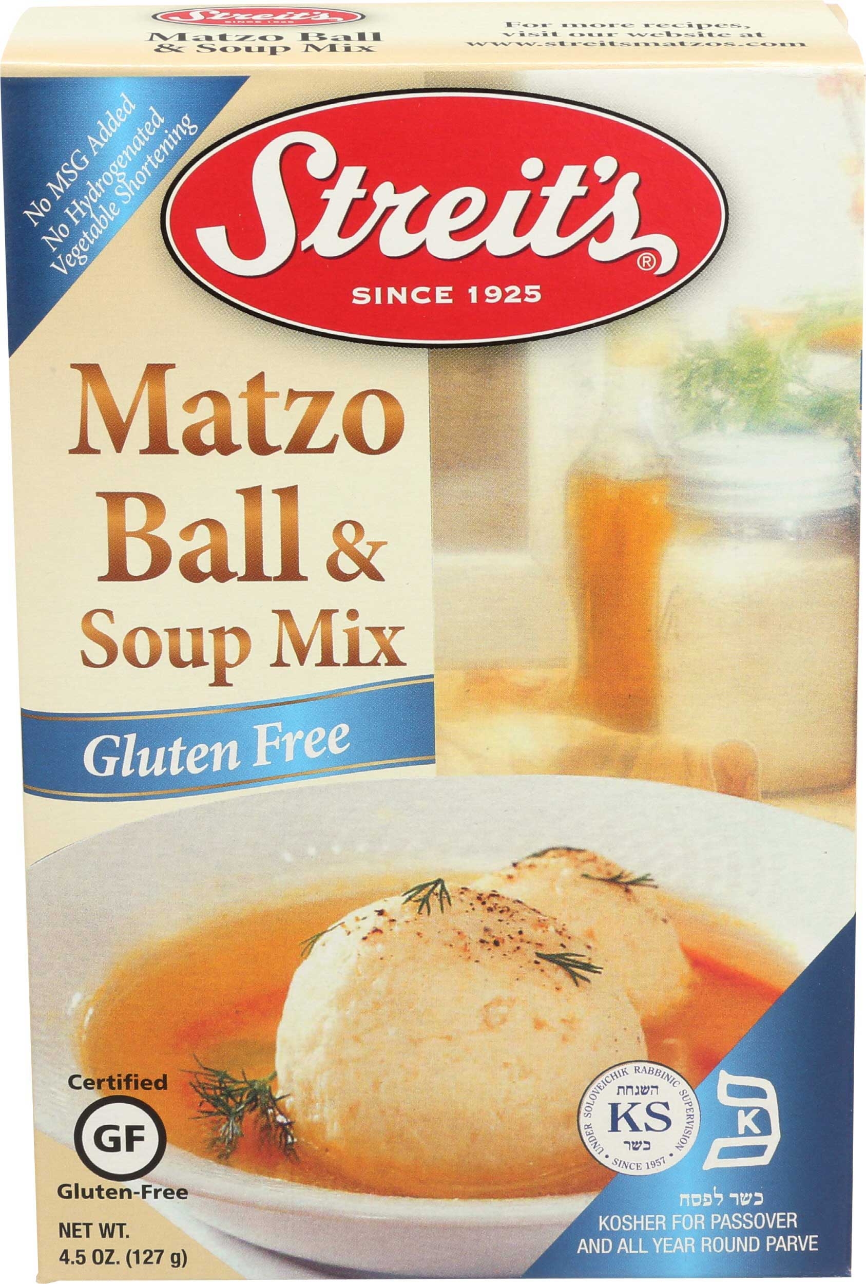 Streits Gluten Free Matzo Ball and Soup Mix, 4.5 Ounce -- 12 per case