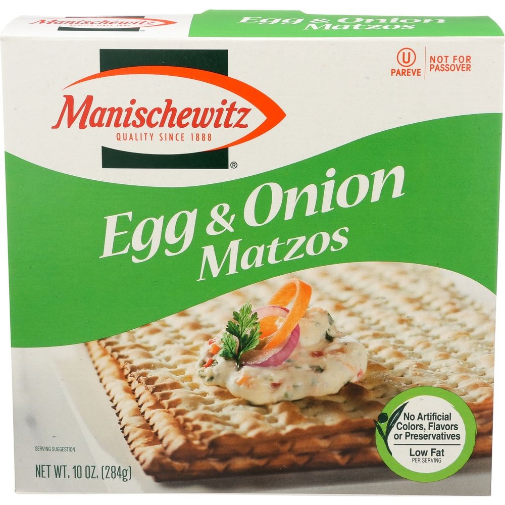 Manischewitz Egg and Onion Matzo, 10 Ounce -- 12 per case