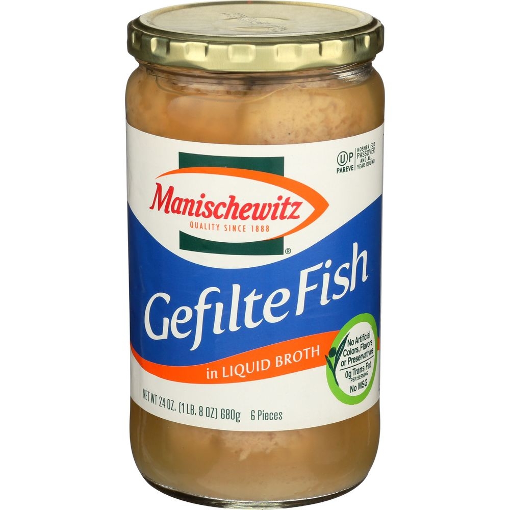 Manischewitz Gefilte Fish in Liquid Broth, 24 Ounce -- 6 per case
