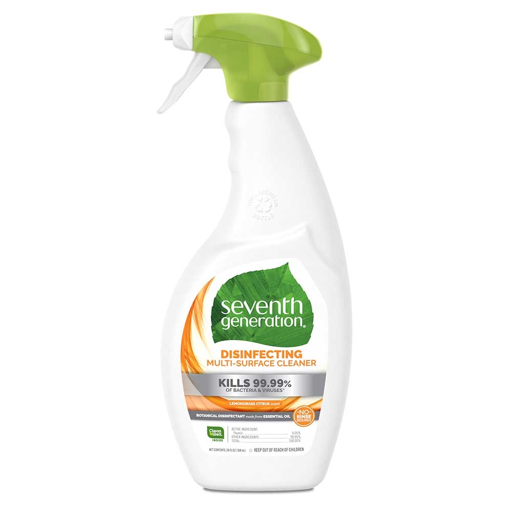 Seventh Generation Multi Surface Lemongrass Citrus Disinfectant Cleaner, 26 Ounce