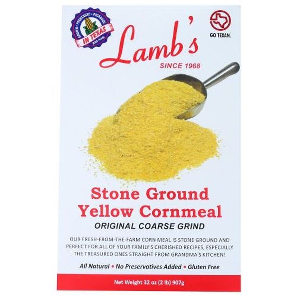 Lambs Stone Ground Yellow Cornmeal, 32 Ounce -- 6 per case