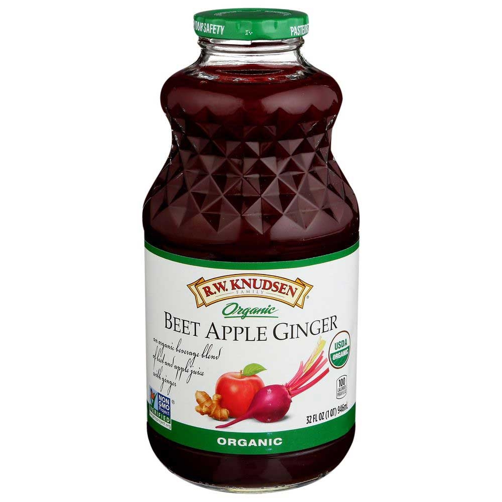 R.W. Knudsen Family Organic Apple Beet Ginger Juice, 32 Fluid Ounce -- 6 per case