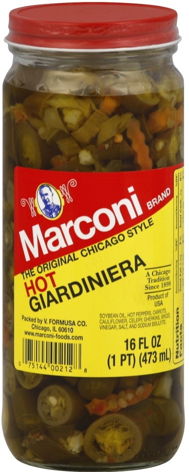 Marconi Hot Giardiniera, 16 Ounce -- 12 per case
