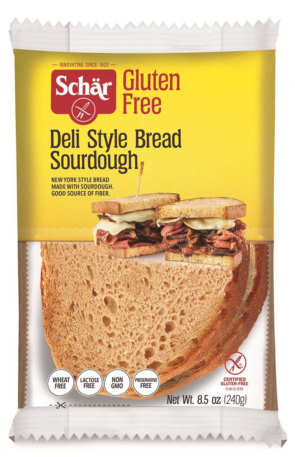 Schar Gluten Free Deli Style Bread, 8.5 Ounce -- 5 per case