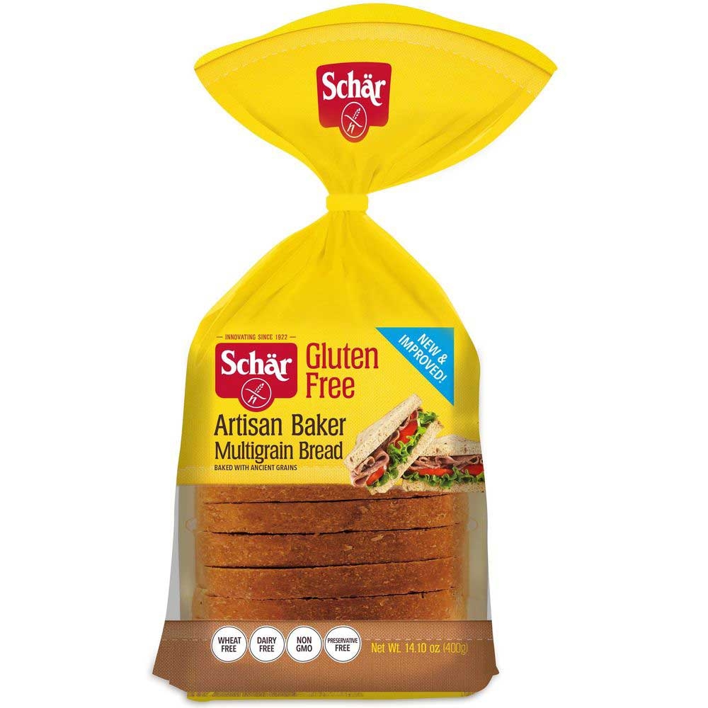 Schar Gluten Free Artisan Baker Sourdough Multigrain Bread, 14.1 Ounce -- 8 per case