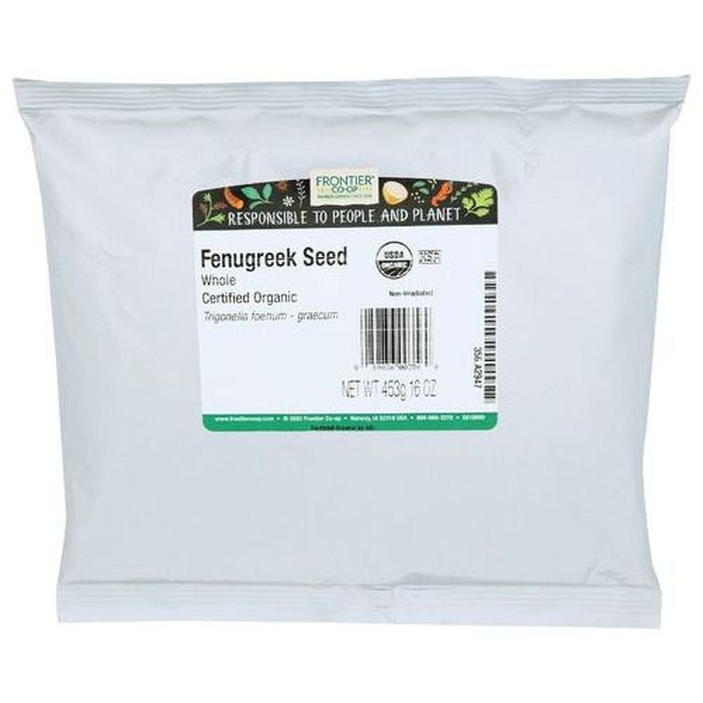 Frontier Organic Whole Fenugreek Seed, 16 Ounce