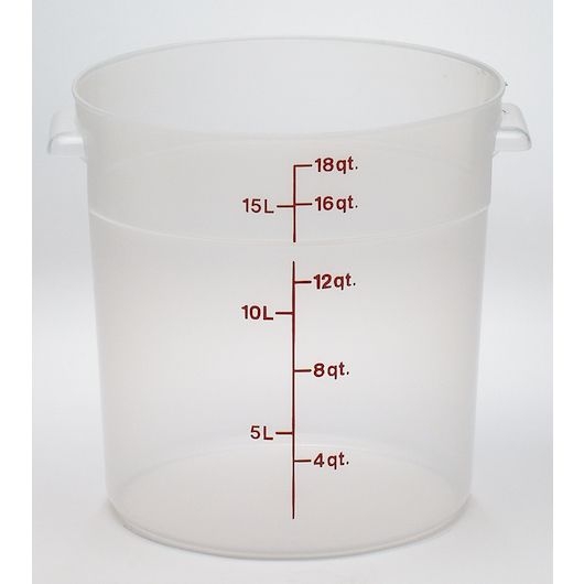 Translucent Plastic Container, 18 Quart -- 6 per case