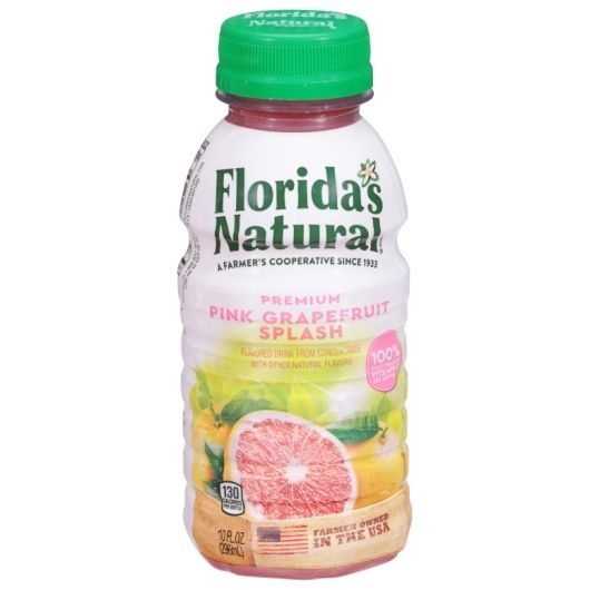 Floridas Natural Pink Grapefruit Splash, 10 Fluid Ounce -- 24 per case