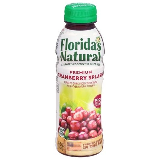 Floridas Natural Cranberry Splash, 14 Fluid Ounce -- 12 per case