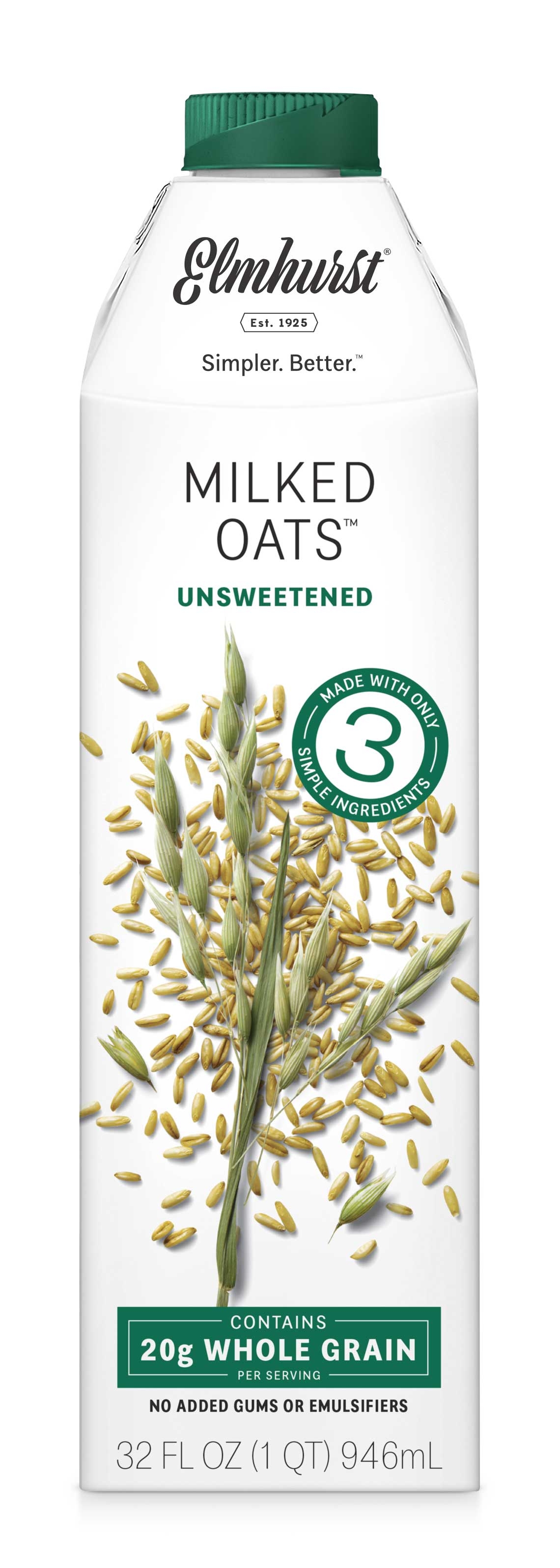 Elmhurst Milked Unsweetened Oats, 32 Fluid Ounce -- 6 per case